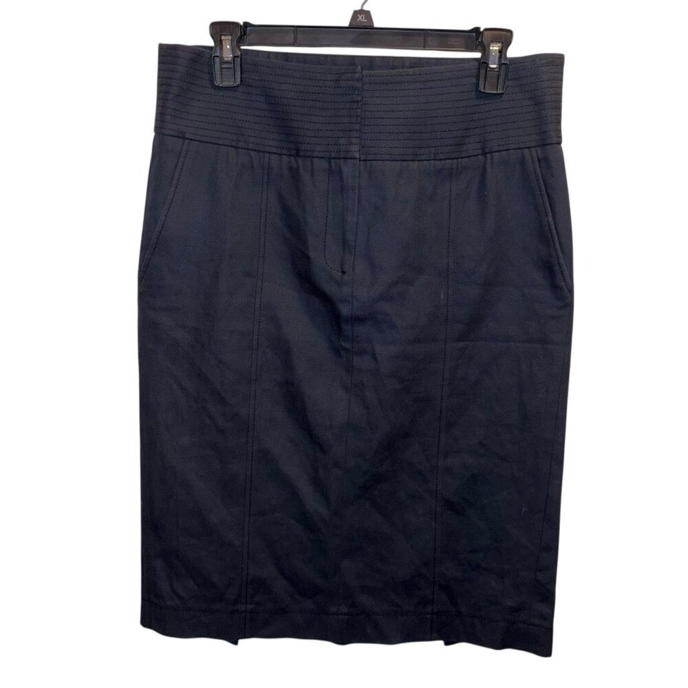 Burberry London Pencil Skirt Women’s Sz 10 High Waist Navy Blue Designer